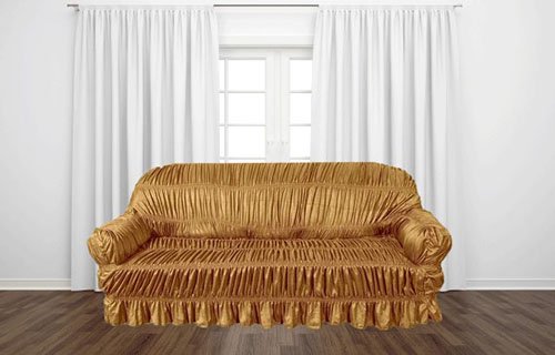 KNITTING JERSEY SOFA COVER - SKIN GOLDEN image 0