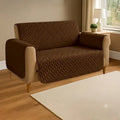 ULTRASONIC QUILTED SOFA RUNNER - BROWN image 0
