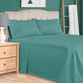Plain Rich Cotton Bed Sheet Teal image 0
