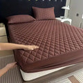 Cotton Quilted Waterproof Mattress Cover - Brown image 0