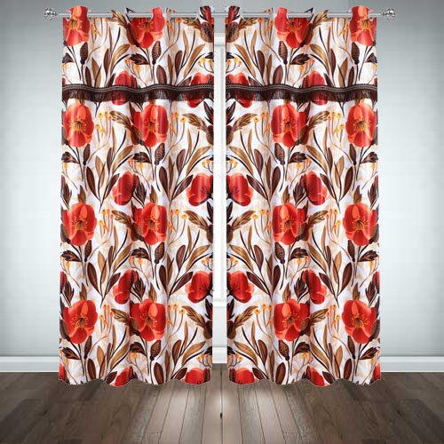 Printed Silk Curtains ( Pair ) image 0