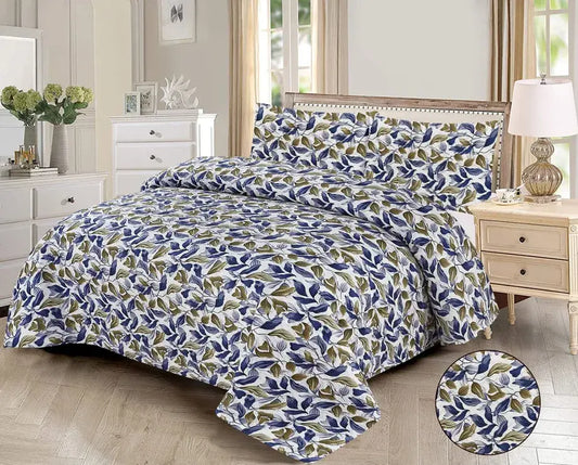 Royal Foliage Printed Bedspread - 3Pcs image 0