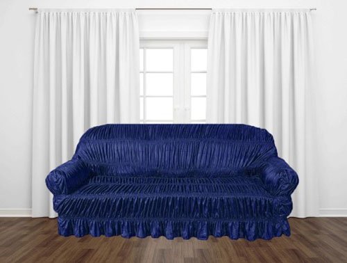 KNITTING JERSEY SOFA COVER - BLUE image 0