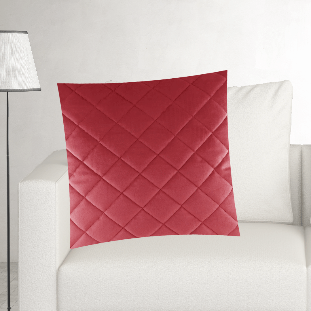 Self Jacquard Quilted Cushion Cover Maroon ( 5 Covers ) image 0
