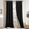 Premium Velvet Blackout Curtains Black ( 2 Curtains Set ) image 0