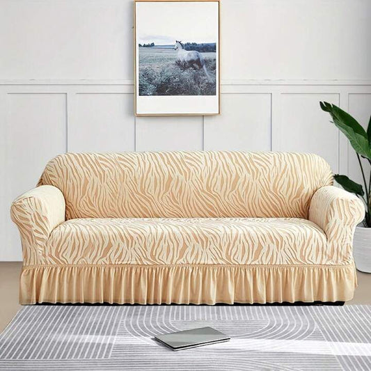 ZEBRA VELVET SOFA COVER - LIGHT SKIN image 0