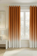 ORANGE FROSTED OMBRE VELVET CURTAINS – SET OF 2 PANELS image 0