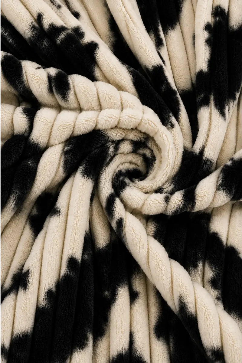PREMIUM CORAL FLEECE BUBBLE BLANKET - BLACK & CREAM image 1