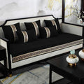 Velvet Sofa Covers Splendid with Cushion Covers Black image 0