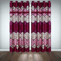 Printed Silk Curtains ( Pair ) image 0