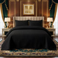 Black BedSpread Set - 3Pcs image 0