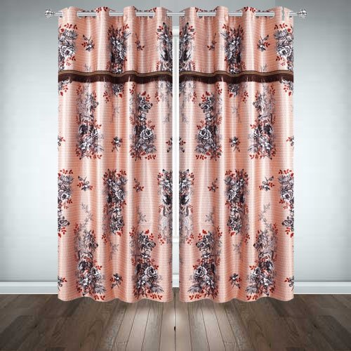 Printed Silk Curtains ( Pair ) image 0