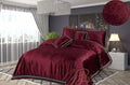 Self Design Velvet Bedsheet Maroon image 0