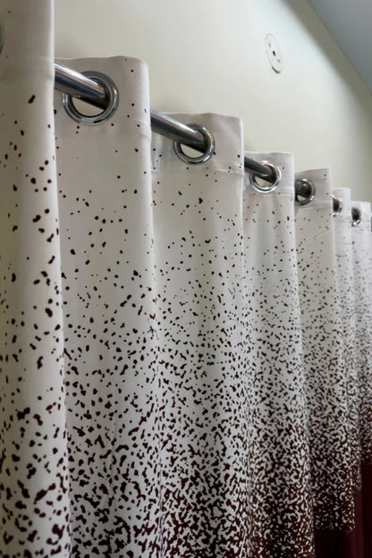 BROWN SPECKLED OMBRE VELVET CURTAINS – SET OF 2 PANELS image 1