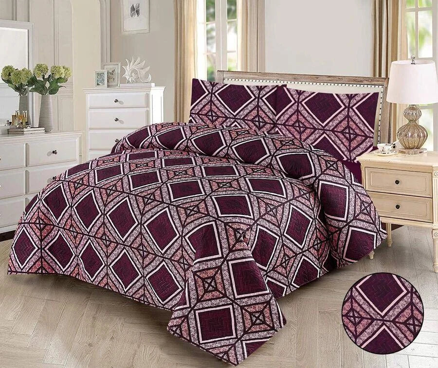 Ruby Weave Printed Bedspread - 3Pcs image 0