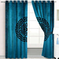 ZINC & BLACK SPLENDID GREEK VELVET CURTAINS - SET OF 2 PANELS image 0