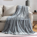 FLANNEL FLEECE BLANKET - SILVER GREY image 0