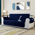 WATERPROOF COTTON QUILTED SOFA COVERS - BLUE image 0