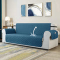 WATERPROOF COTTON QUILTED SOFA COVERS - ZINC image 0