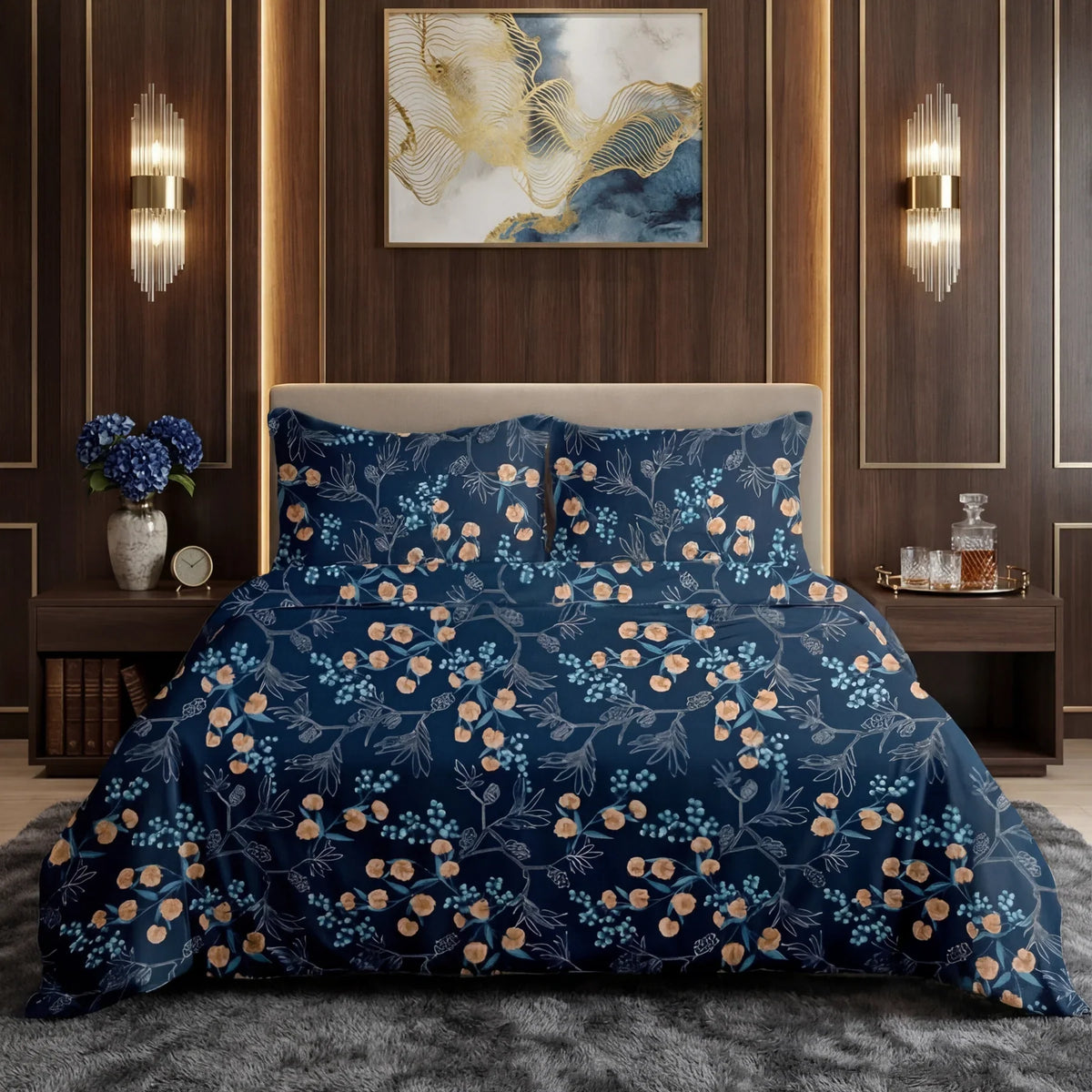 CHINTZ BEDSHEET SET - 3 PCS image 0
