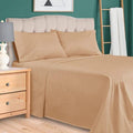 Plain Rich Cotton Bed Sheet Beige image 0