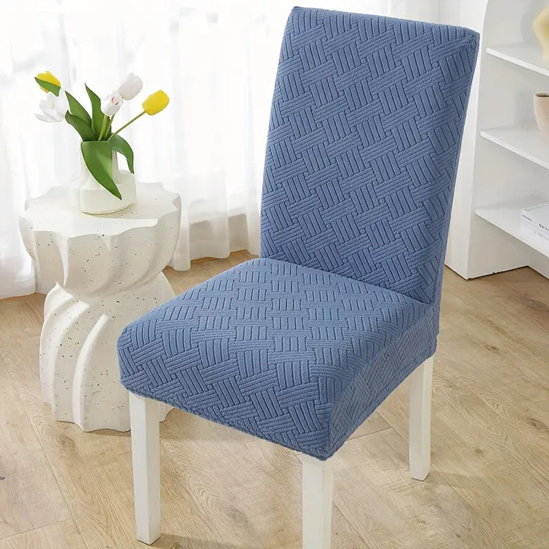 Stripe Jacquard Chair Covers - Zinc image 0