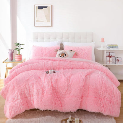 Shaggy Duvet Set - Baby Pink image 0