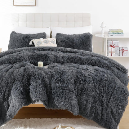 Shaggy Duvet Set - Charcoal Grey image 0