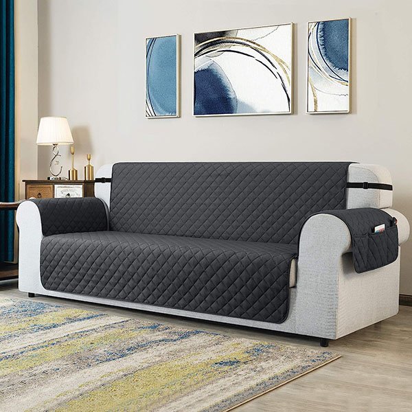 QUILTED SOFA COVERS - GREY image 0
