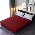 Terry Waterproof Mattress Protector Maroon image 0