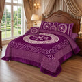 JACQUARD LUXURY PURPLE BEDSHEET SET- 5 PCS image 0