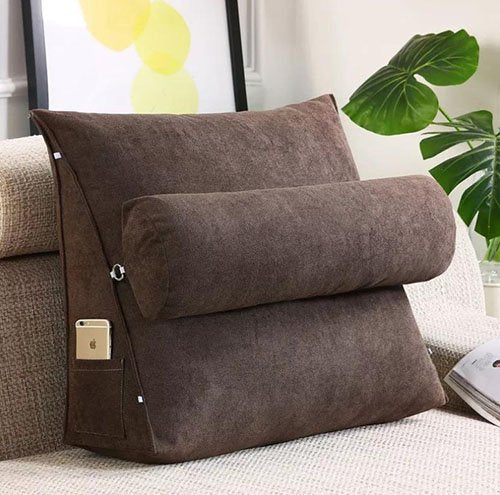 BACK SUPPORT CUSHION - BROWN image 0