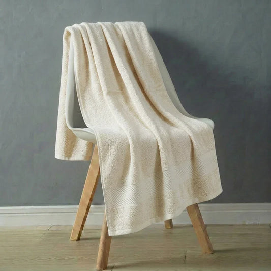 PREMIUM PLAIN BATH TOWEL - CREAM image 0