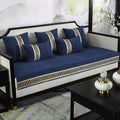 Velvet Sofa Covers Splendid with Cushion Covers Blue image 0
