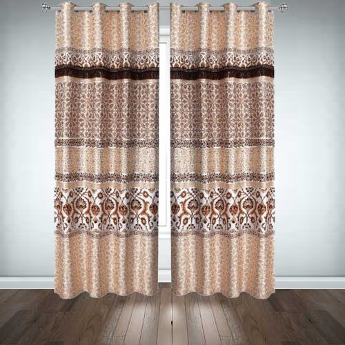 Printed Silk Curtains ( Pair ) image 0