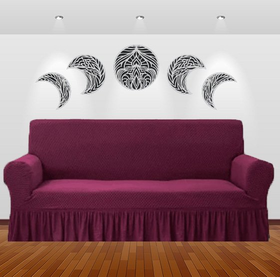 TURKISH SOFA COVER - MAROON image 0