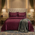 Texture Velvet Flat Bed Sheet Maroon image 0