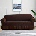ZEBRA VELVET SOFA COVER - BROWN image 0