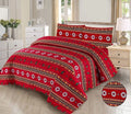 Rajasthani Red Printed Bedspread - 3Pcs image 0