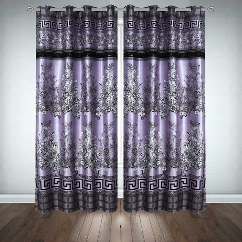 Printed Silk Curtains ( Pair ) image 0
