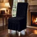 Zebra Velvet Chair Covers - Black image 0