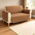 ULTRASONIC QUILTED SOFA RUNNER - COFFEE image 0