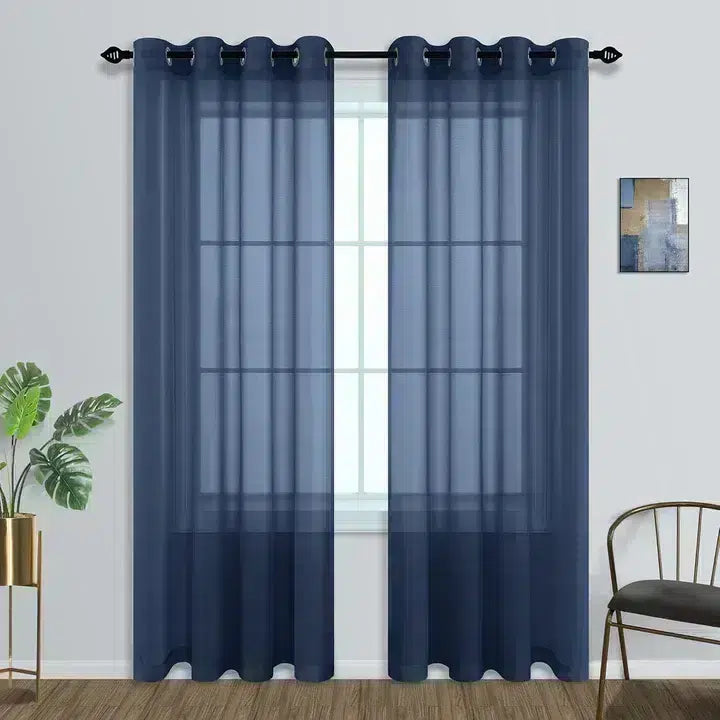 SHEER NET CURTAINS - BLUE image 0