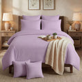 Cotton Duvet Cover Set - Lavender image 0
