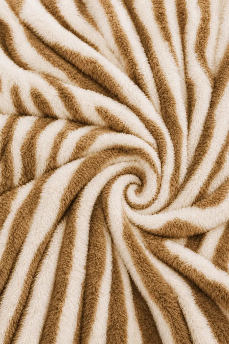 PREMIUM CORAL FLEECE BUBBLE BLANKET - BEIGE & CREAM image 1