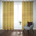 Export self dotted jacquard curtains Yellow ( 2 Curtains Set ) image 0