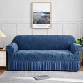 ZEBRA VELVET SOFA COVER - BLUE image 0