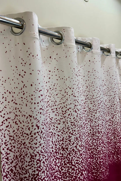 BURGUNDY SPECKLED OMBRE VELVET CURTAINS – SET OF 2 PANELS image 1