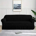 ZEBRA VELVET SOFA COVER - BLACK image 0