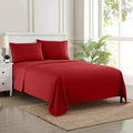 Velvet Flat Bed Sheet Maroon image 0